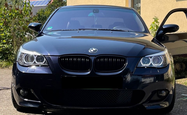 LED Angel Eyes Scheinwerfer für BMW 5er E60/E61 03-07 schwarz